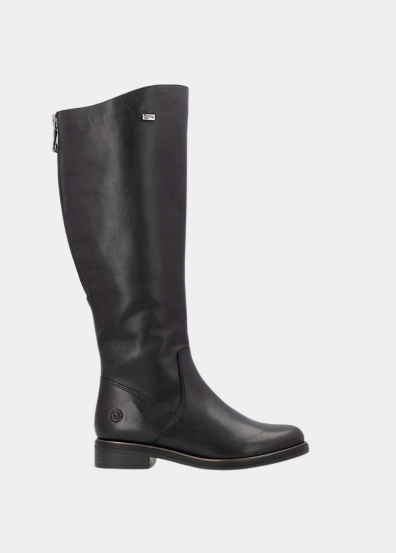 Remonte Beautiful Black Leather Long Boots