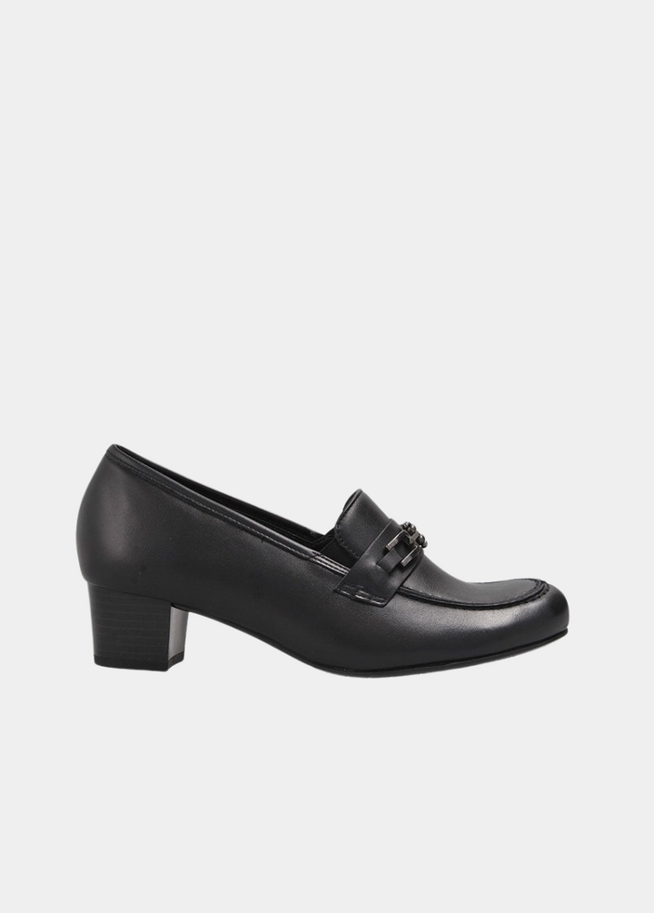 Semler Premium Black Heel Loafers