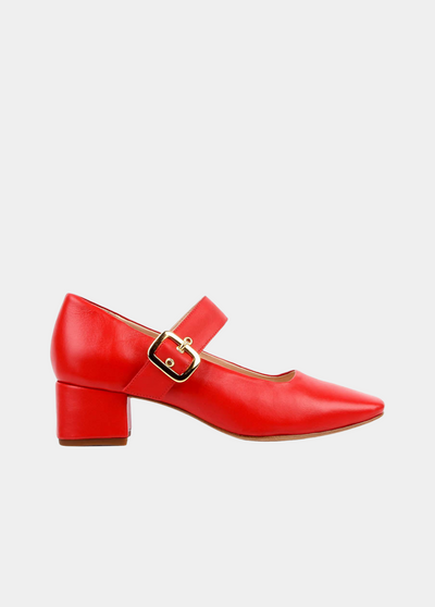 The Buckle-Up Mary Jane Poppy Red