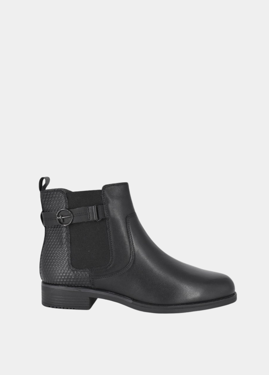 Tamaris Stylish Black Chelsea Style Ankle Boots