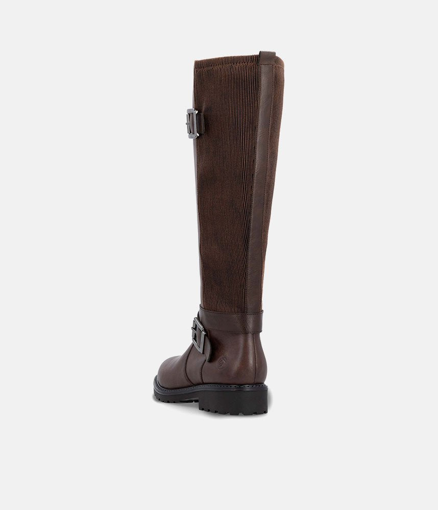 Remonte Casual Brown Buckle Leather Long Boots