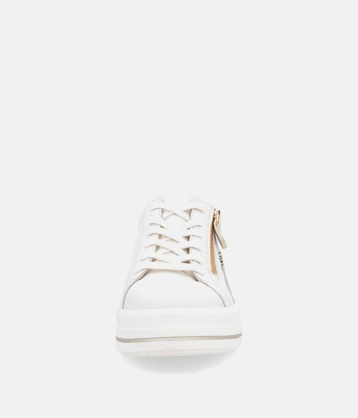 Remonte Pretty White/Orange Combi Wedge Sneaker