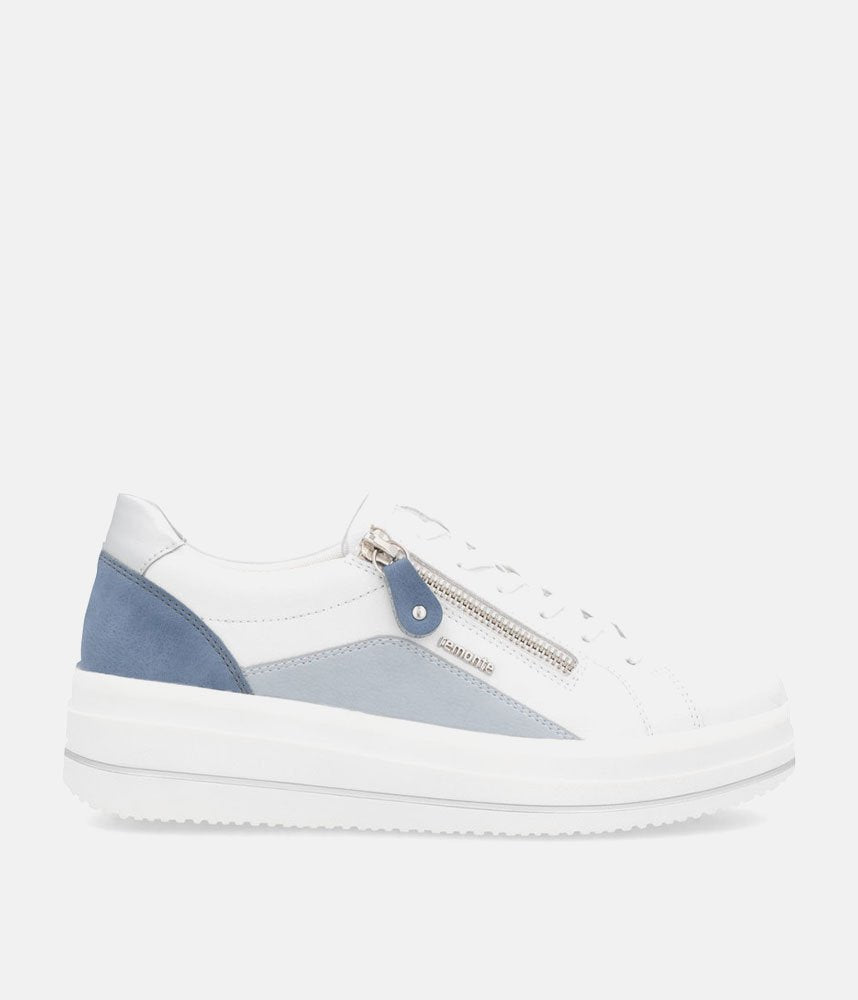 Remonte Pretty White/Blue Wedge Sneaker