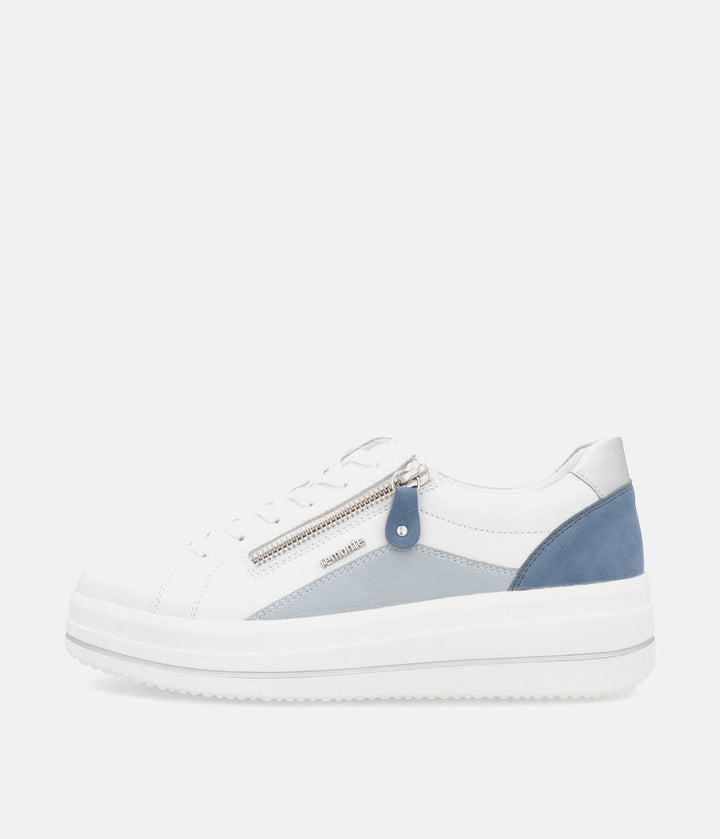 Remonte Pretty White/Blue Wedge Sneaker