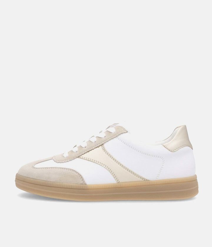 Remonte Trendy White/Gold Combi Trainers