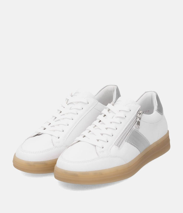 Remonte Fashionable White/Silver Combi Trainers