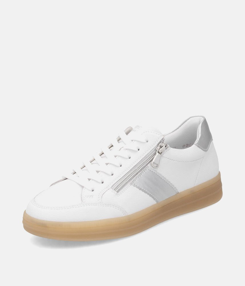 Remonte Fashionable White/Silver Combi Trainers