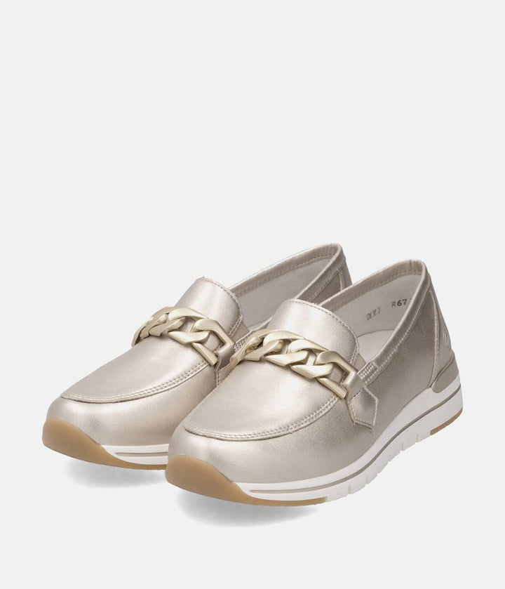 Remonte Sporty Stylish Gold Loafers