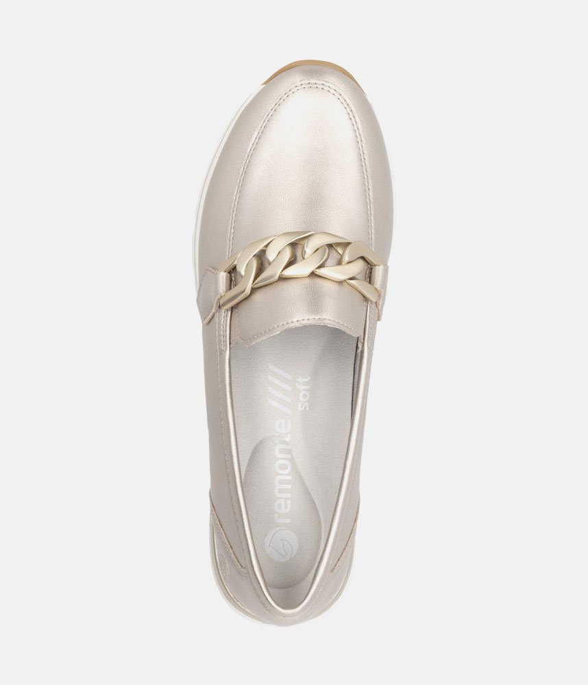 Remonte Sporty Stylish Gold Loafers