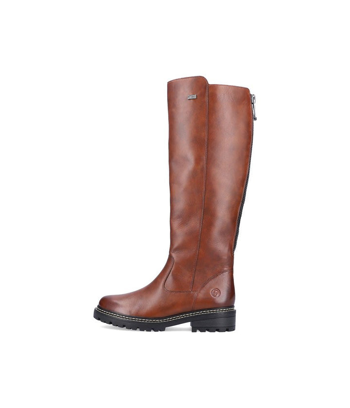 Remonte Classic Long Chestnut Leather Boots