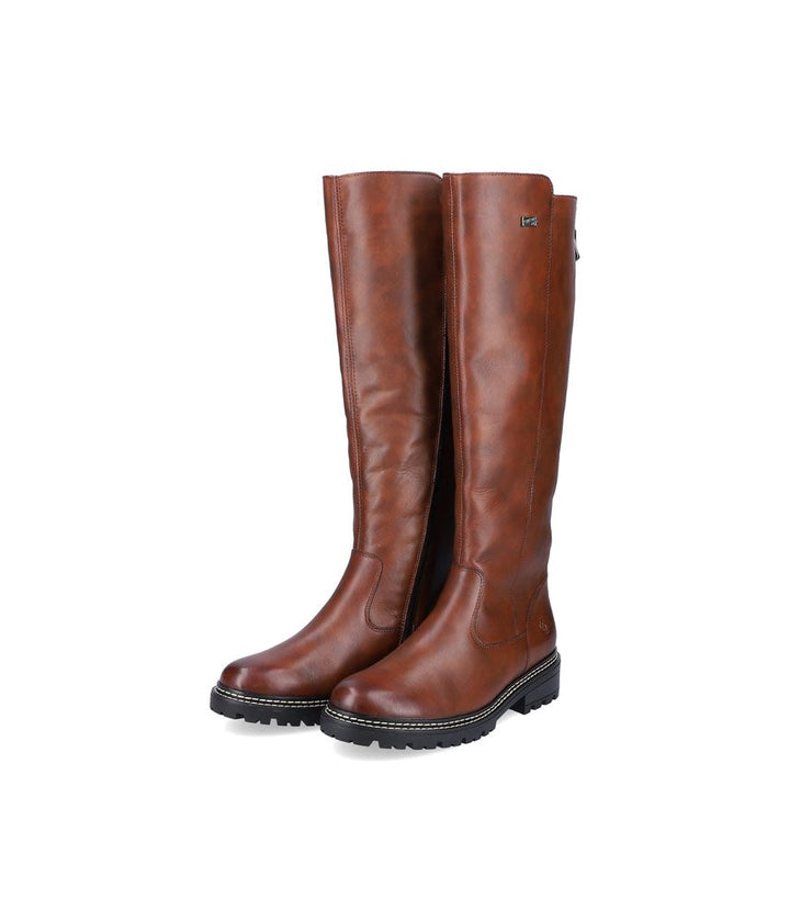 Remonte Classic Long Chestnut Leather Boots