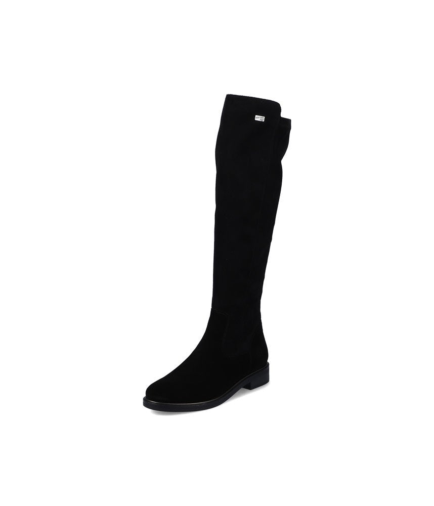 Remonte Fashionable Black Suede Knee High Boots