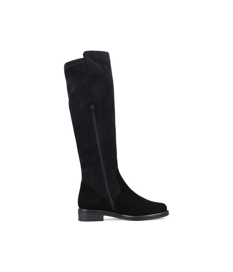 Remonte Fashionable Black Suede Knee High Boots