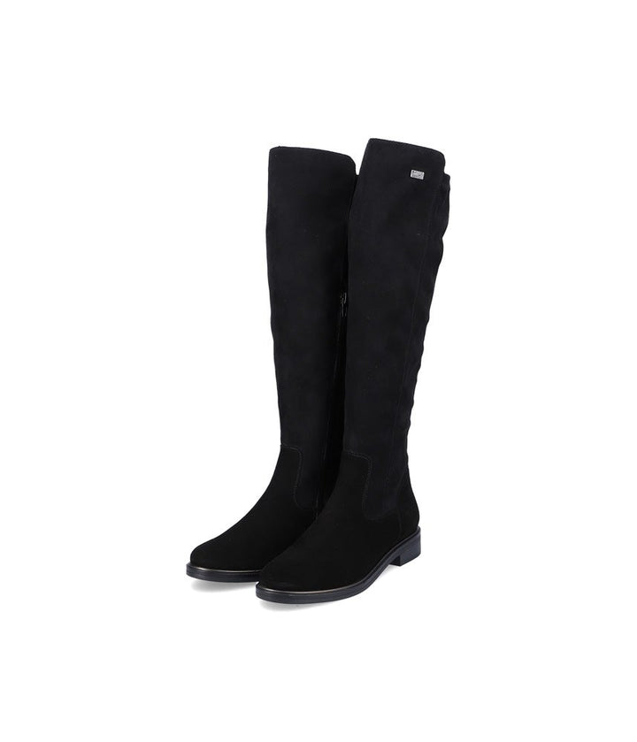 Remonte Fashionable Black Suede Knee High Boots