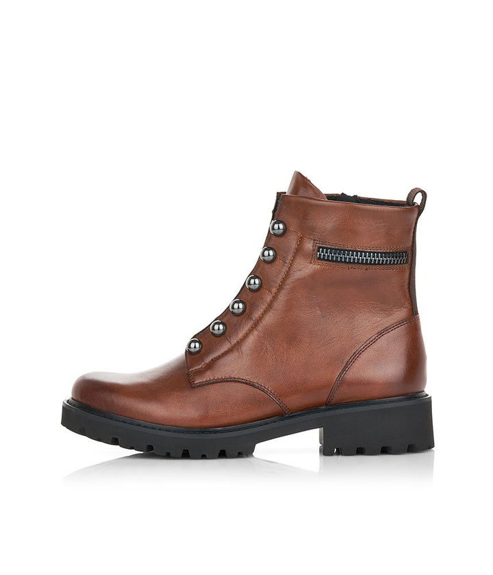 Remonte Versatile Chestnut Biker Style Ankle Boots