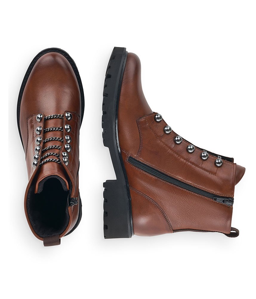 Remonte Versatile Chestnut Biker Style Ankle Boots