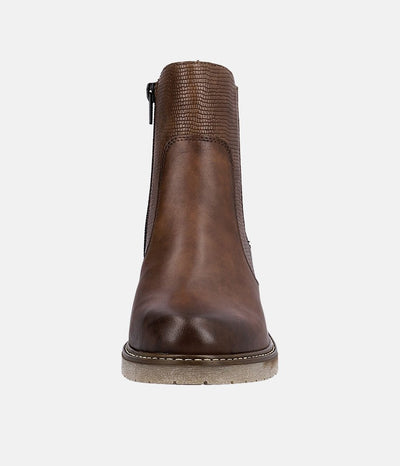 Remonte Combi Chestnut Leather Ankle Boots