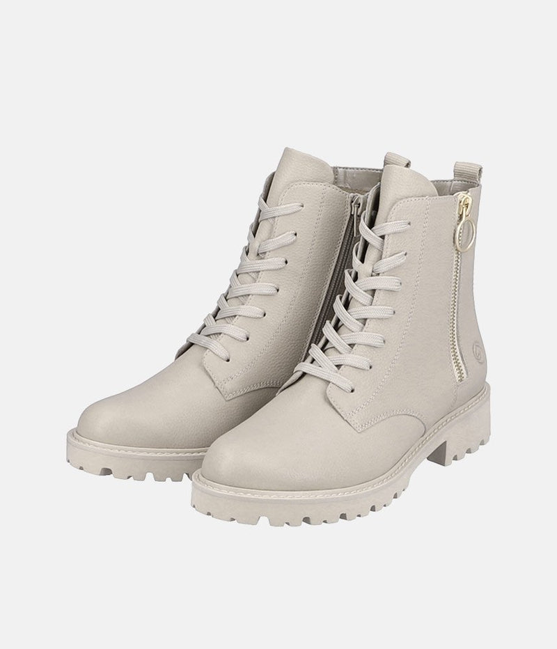 Remonte Stylish Chunky Cream Ankle Boots