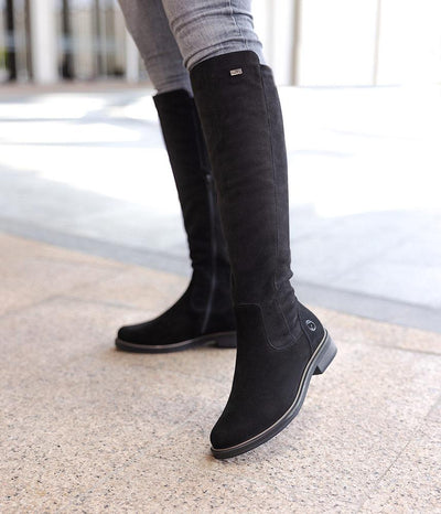 Remonte Fashionable Black Suede Knee High Boots