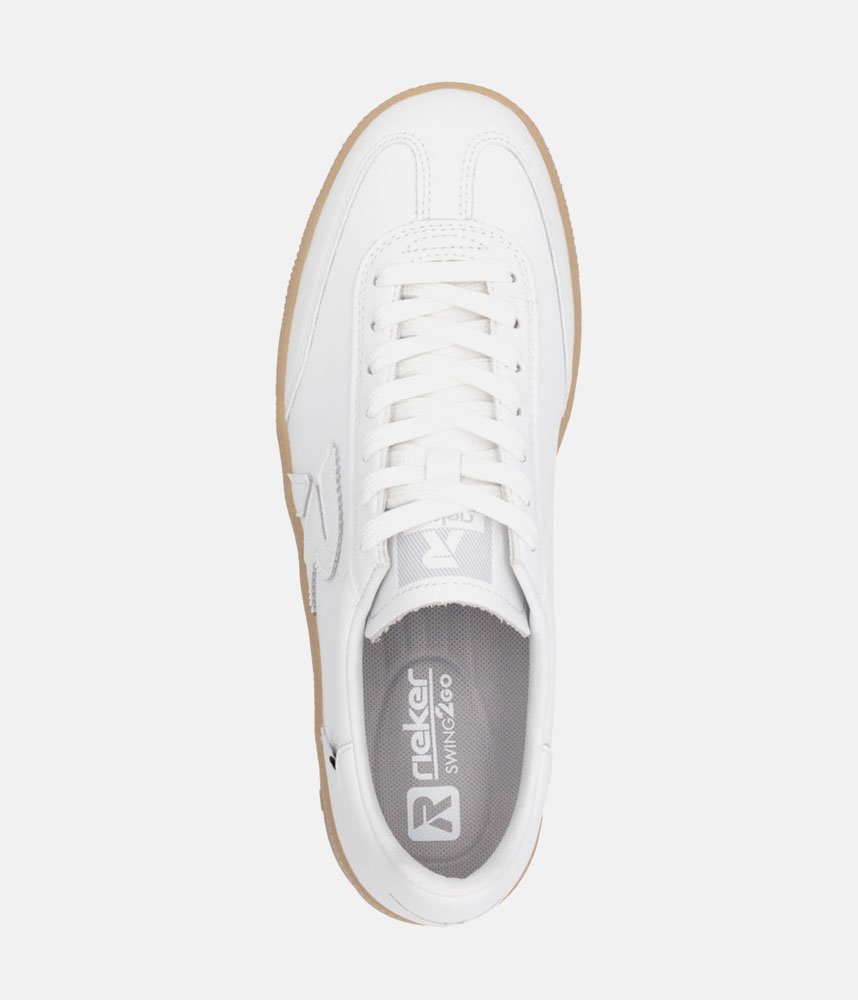 Rieker Trendy White Lace Trainers