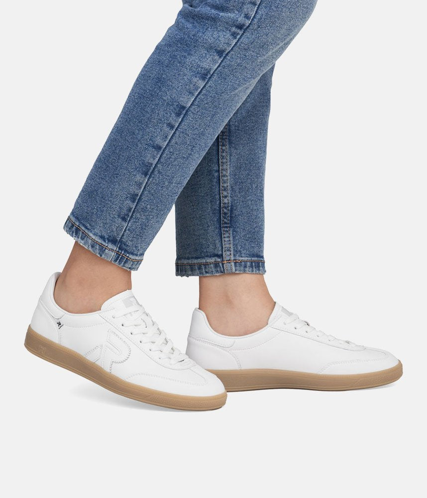 Rieker Trendy White Lace Trainers