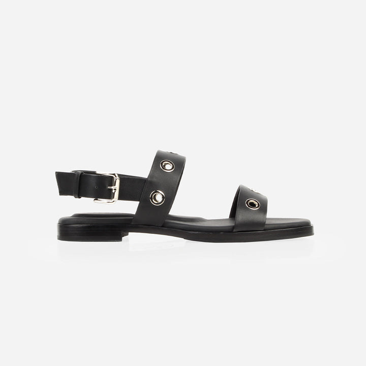 The Riviera Sandal Black Grommet