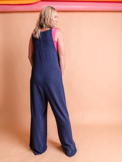 Tall Kami Overall Jumpsuit - Navy