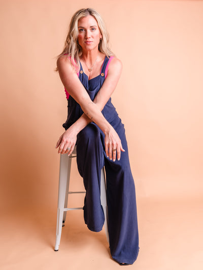 Tall Kami Overall Jumpsuit - Navy