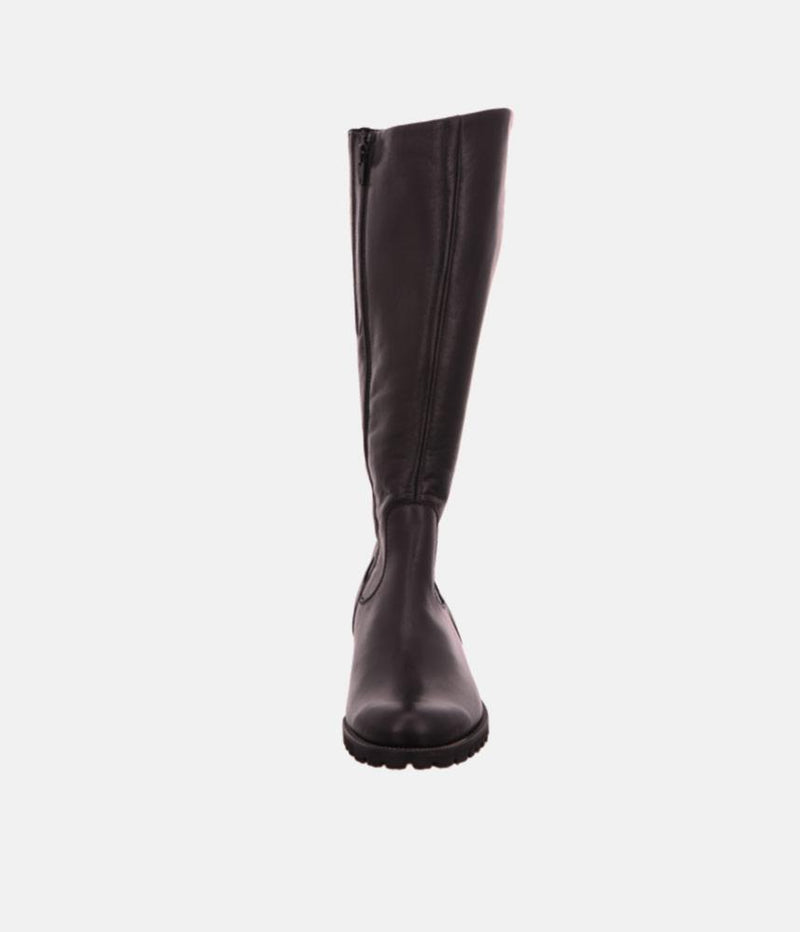 Semler Premium Black Leather Long Boots