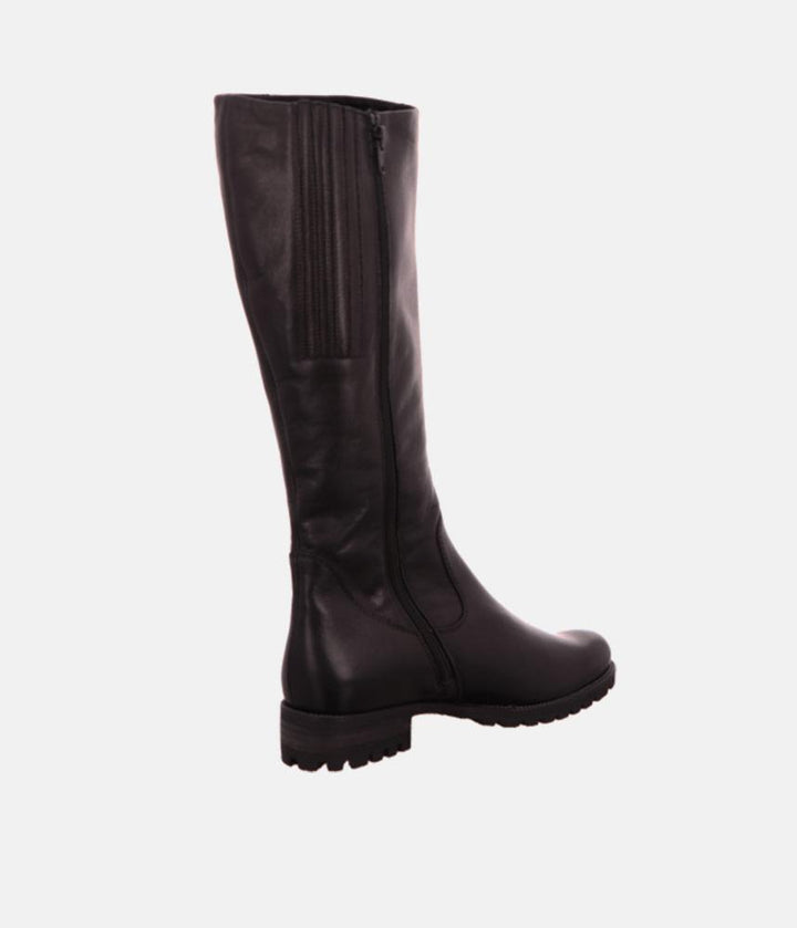 Semler Premium Black Leather Long Boots