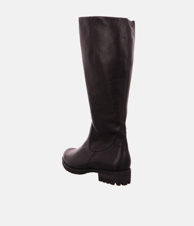 Semler Premium Black Leather Long Boots