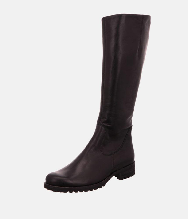 Semler Premium Black Leather Long Boots