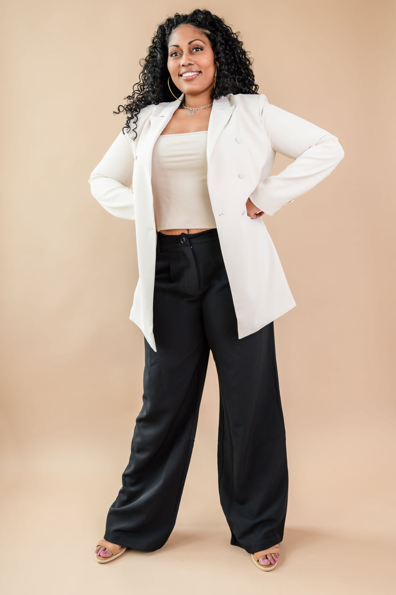 The Jen Oversized Tall Blazer (Eggshell)