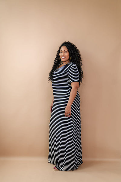 Tall Striped T-Shirt Maxi Dress