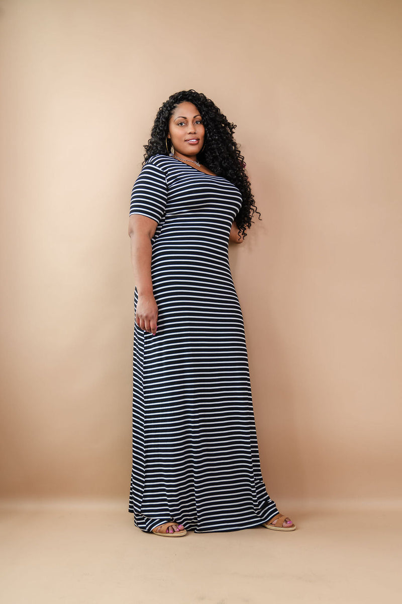 Tall Striped T-Shirt Maxi Dress