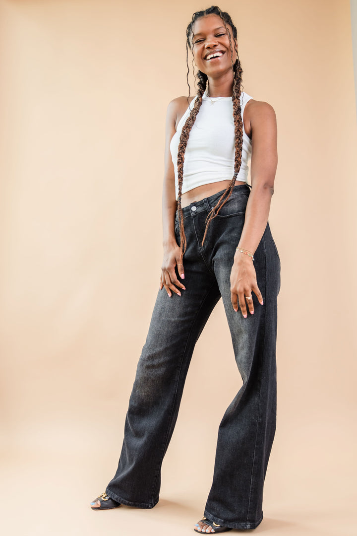 The 90's Tall Boyfriend Jeans - Charcoal