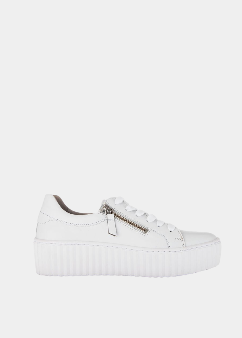 Gabor Chunky White Leather Trainers