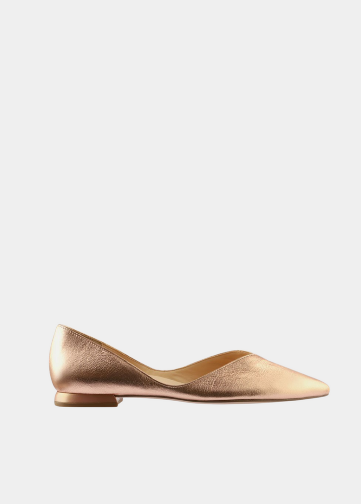 Hogl Chic Metallic Rose Gold Flats