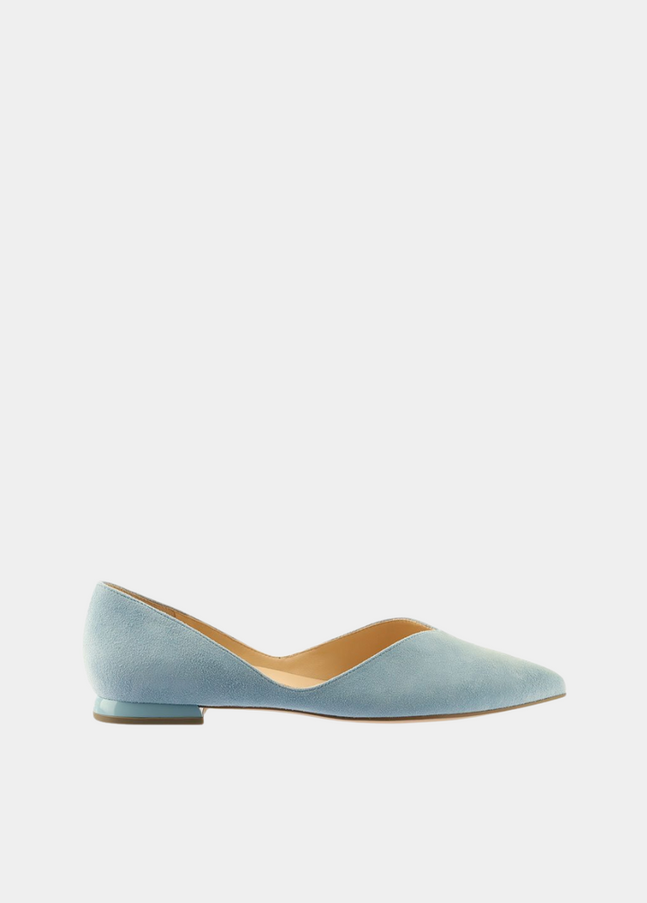 Hogl Chic Sky Blue Suede Flats