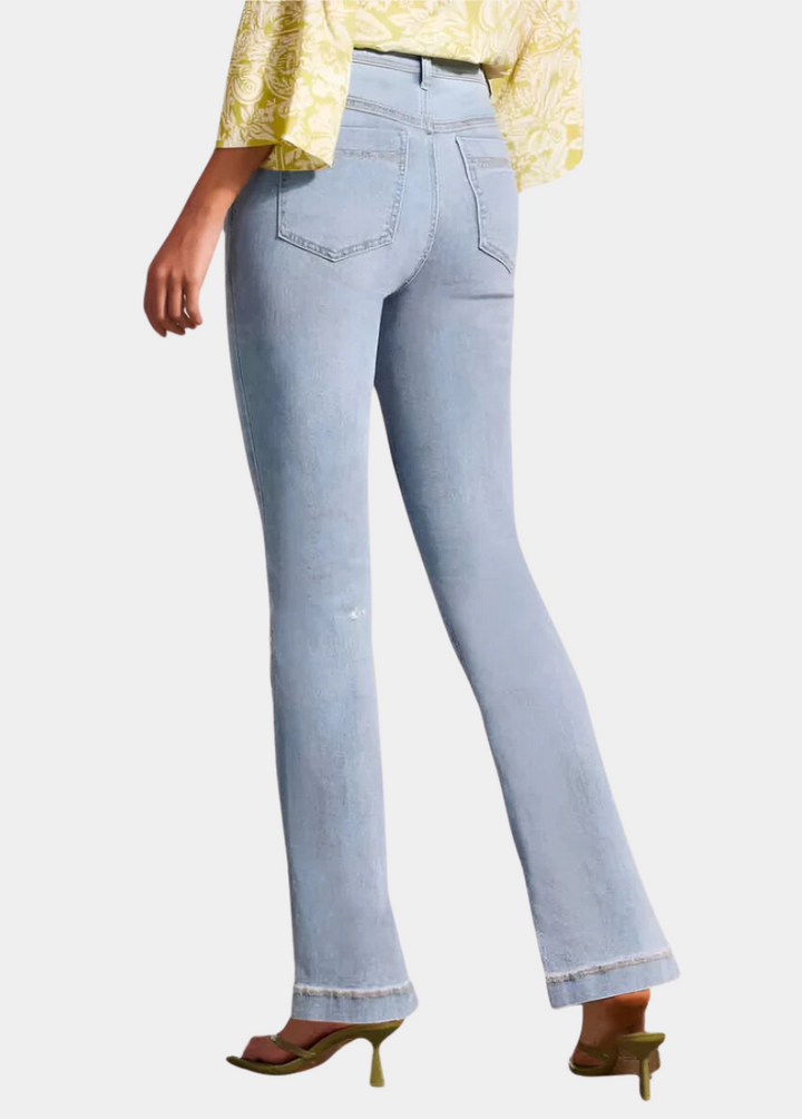 Brooke Button Fly Tall Microflare Jean