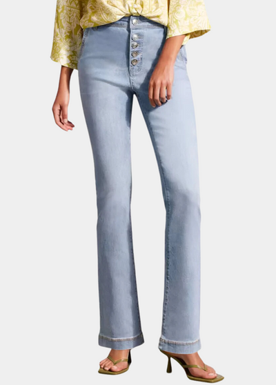 Brooke Button Fly Tall Microflare Jean