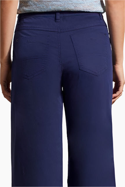 Nautical Wide Leg Twill Pant