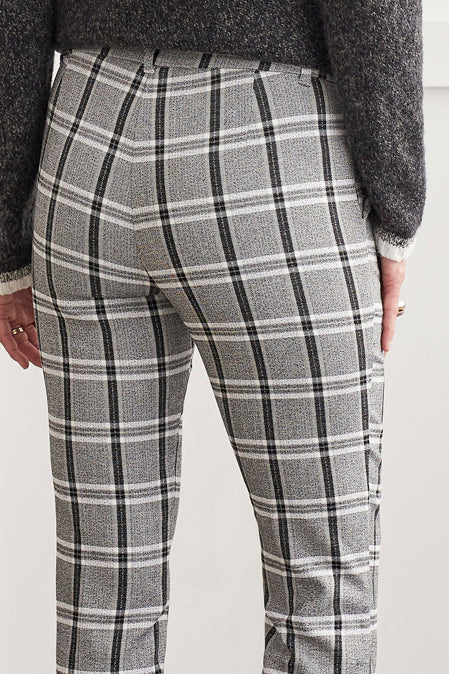 Silver Plaid Tall Pant