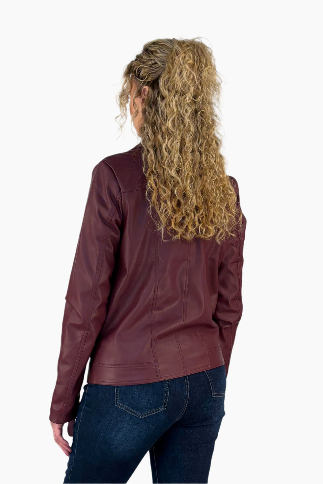 Tall Vegan Leather Biker Jacket