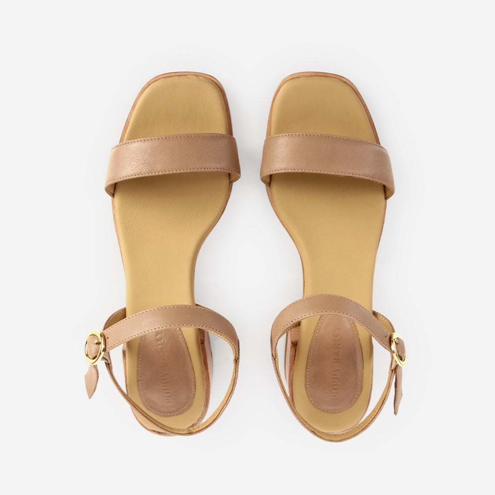 The Social Heeled Sandal Biscotti