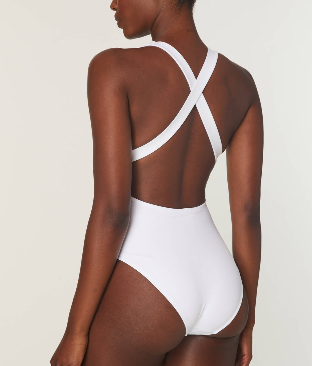 The Tulum One Piece - Eco Nylon - White - Long Torso