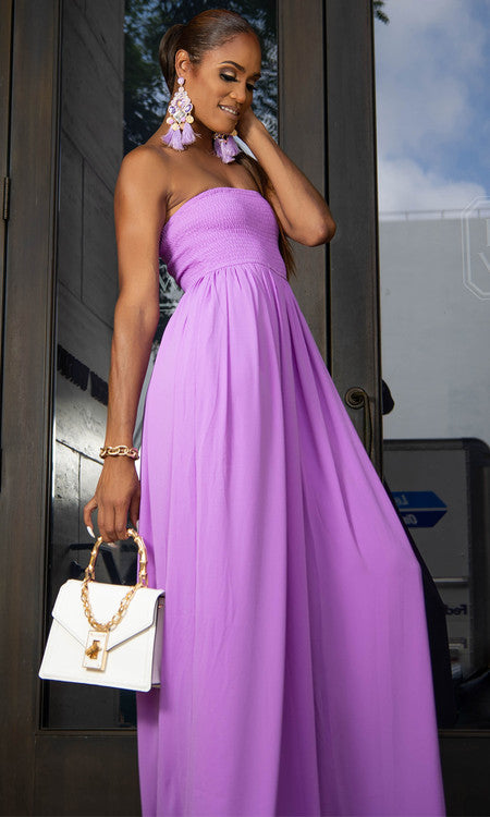 Venice Wide Leg Jumpsuit - Lavender