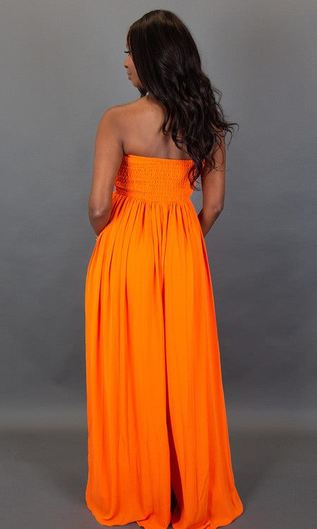 Venice Wide Leg Jumpsuit - Orange