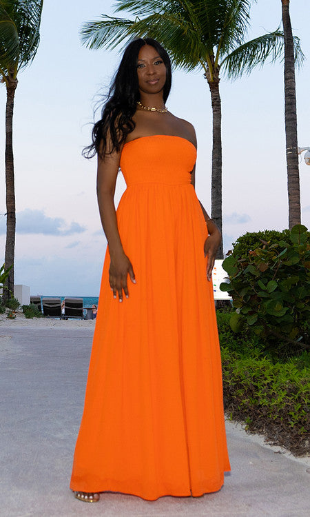 Venice Wide Leg Jumpsuit - Orange