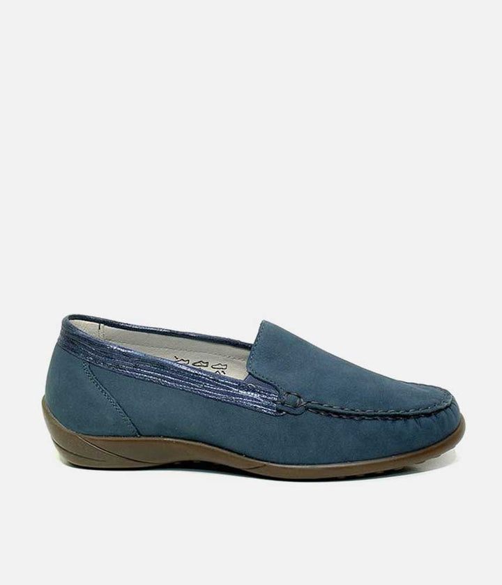 Waldlaufer Classic Jeans Blue Nubuck Loafers